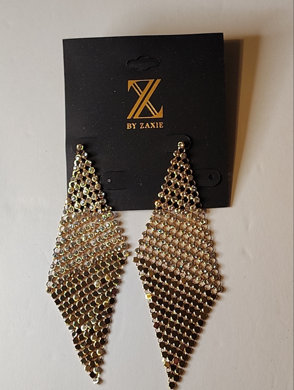 Gold-Tone Mesh Drop Earrings